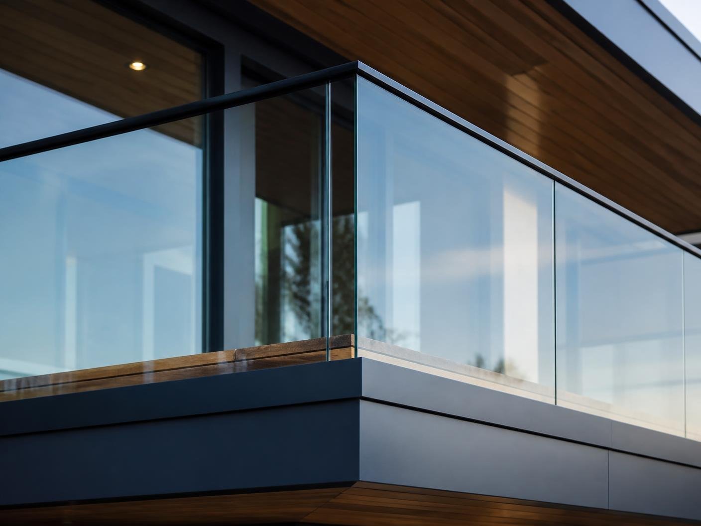Premium glass balustrade detail